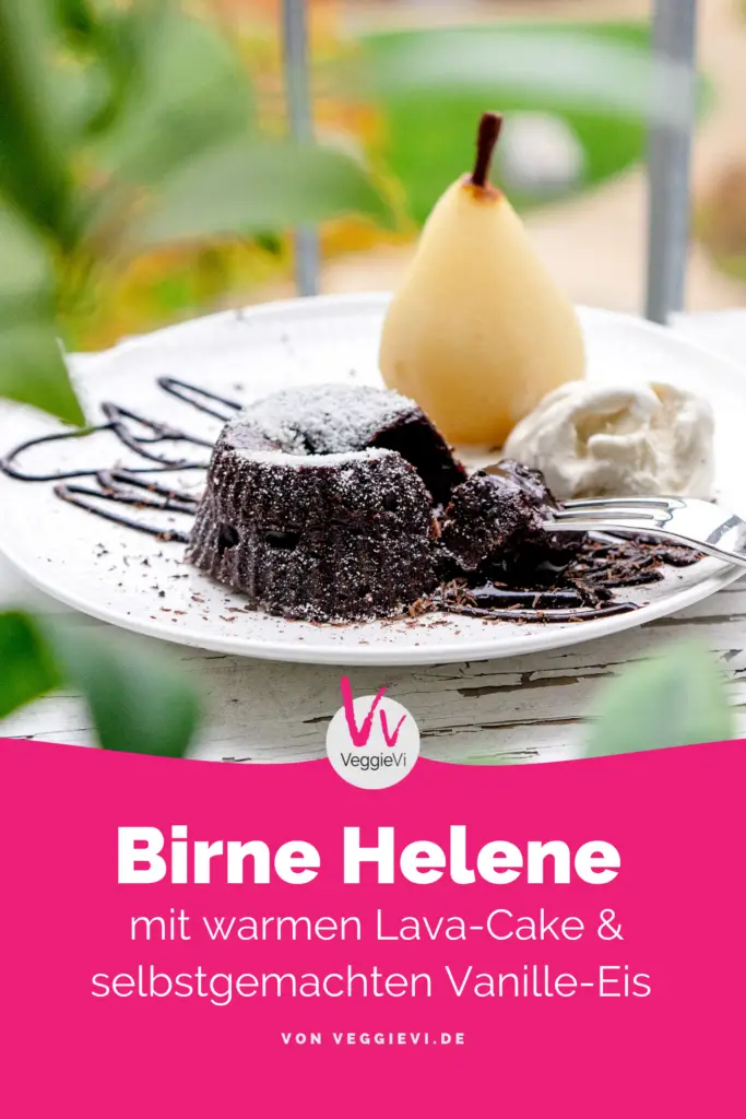 Birne Helene mit warmen Lava-Cake